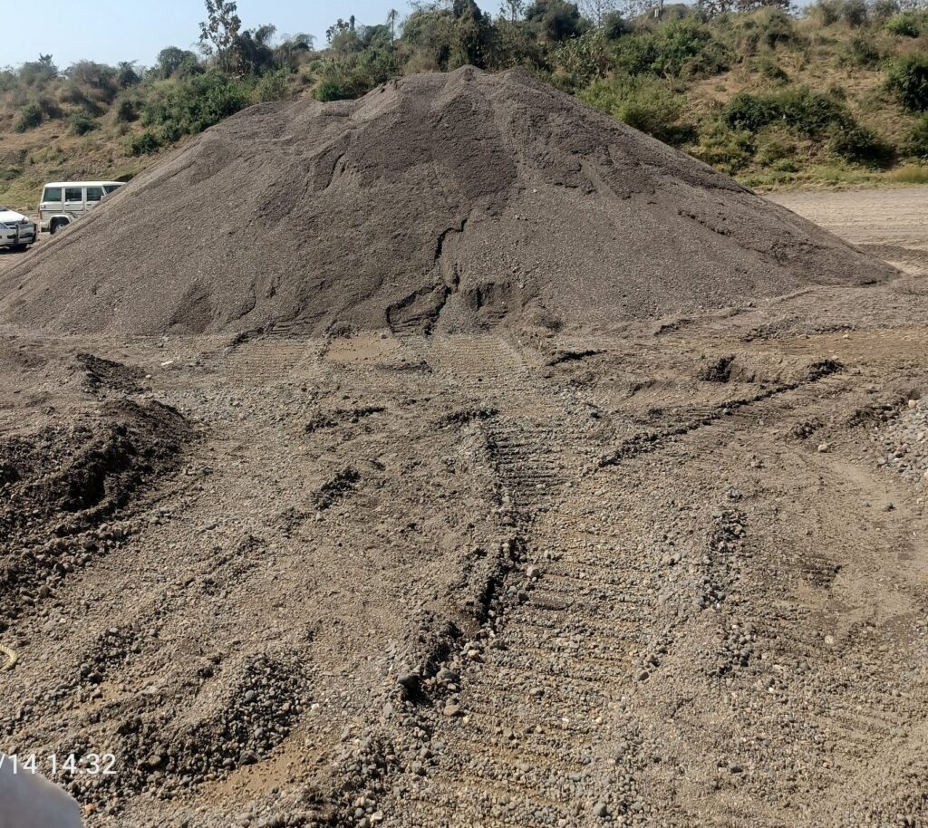 river construction sand